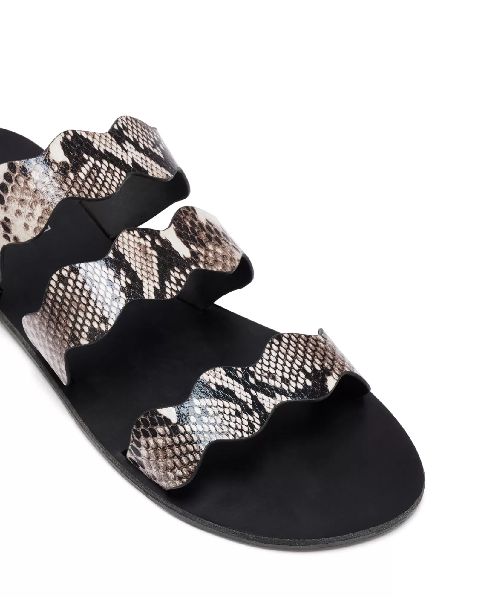 Therapy Shoes Sandals | Flat Sandals | Corbin Black/White *FINAL SALE*