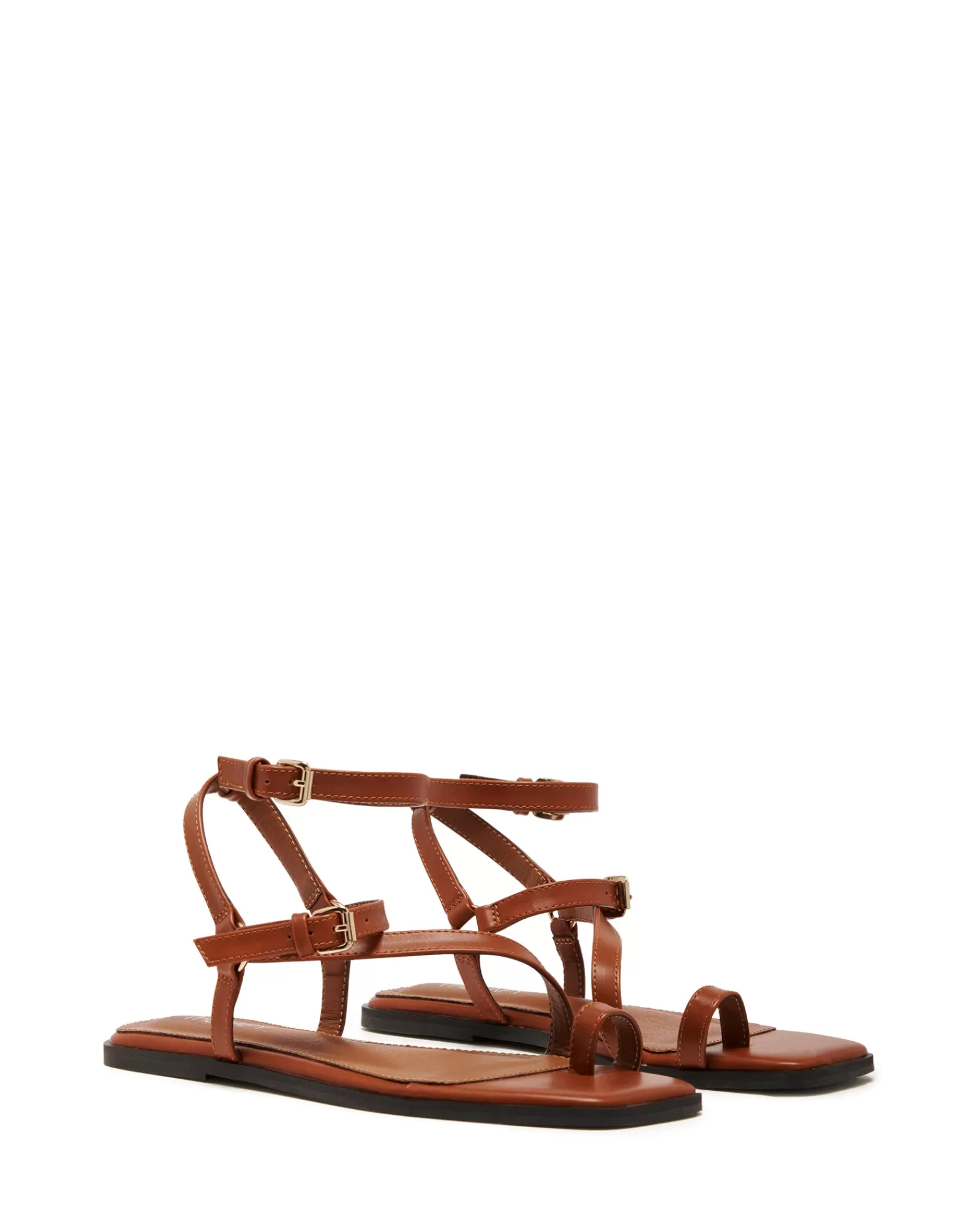 Therapy Shoes Sandals | Flat Sandals | Gerry Sandal Dark Tan Burnished