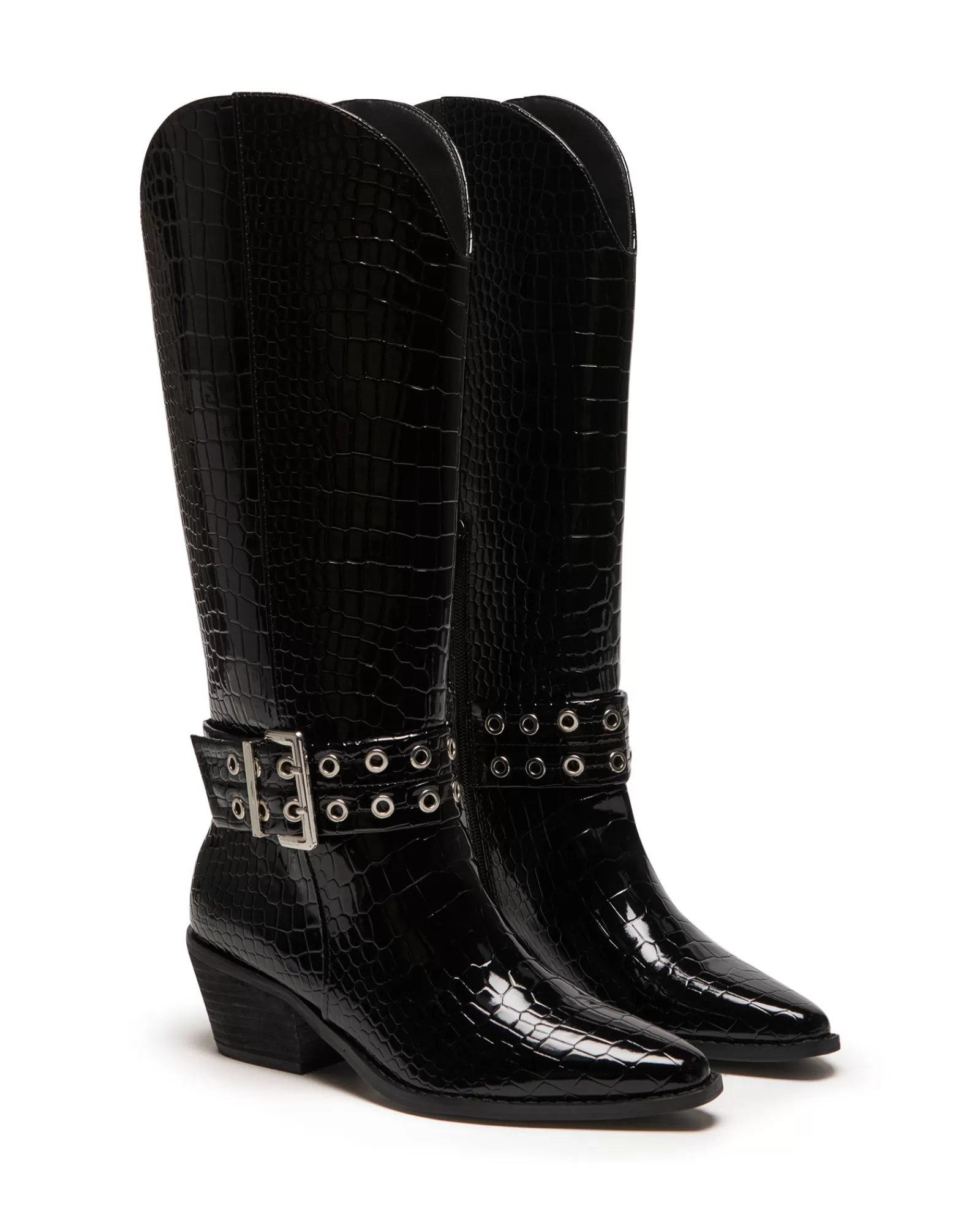 Therapy Shoes Tall Boots | Maiden Tall Boot Patent Croc