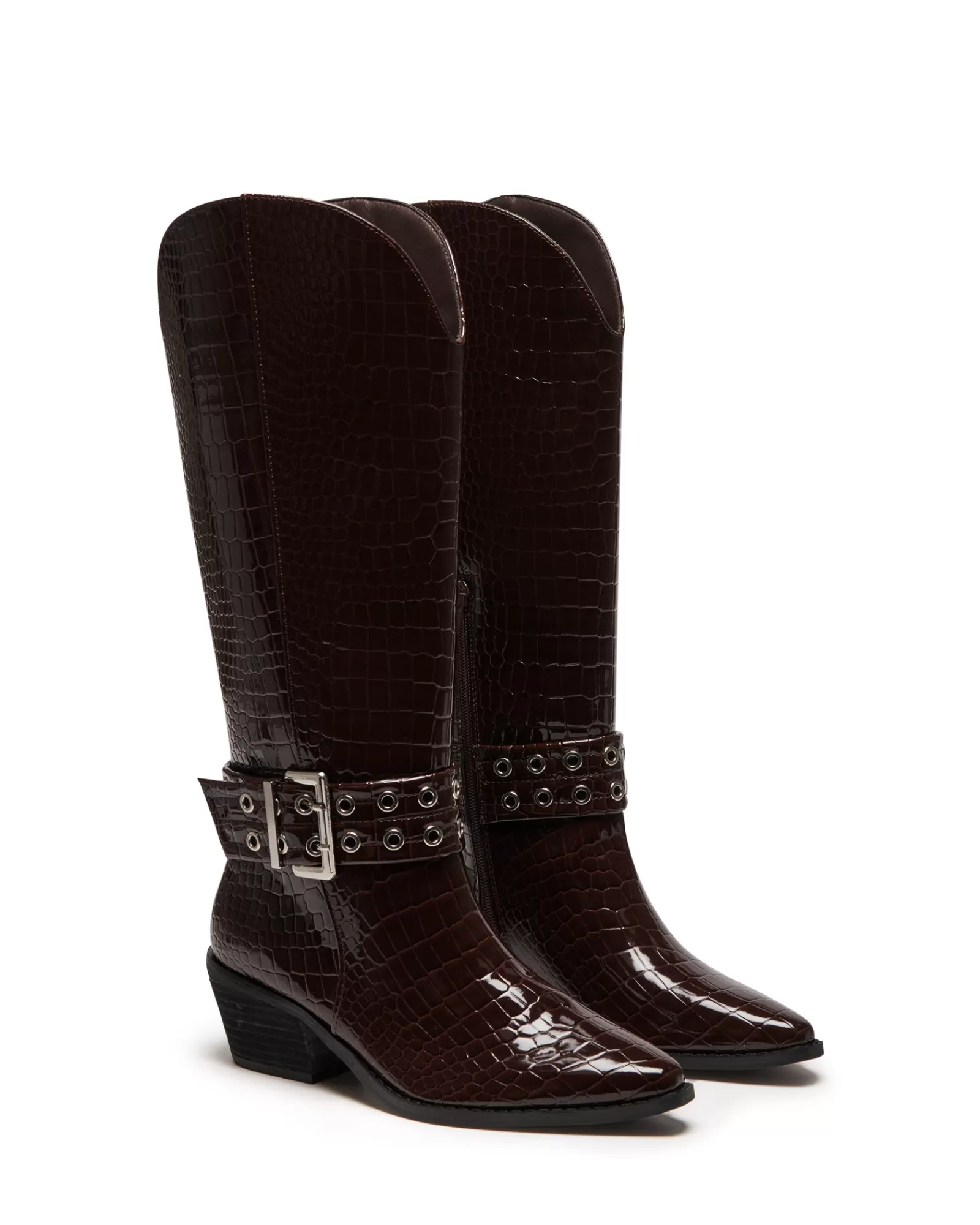 Therapy Shoes Tall Boots | Maiden Tall Boot Patent Croc